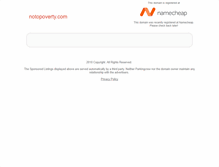 Tablet Screenshot of notopoverty.com